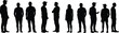 © MaC GFX Studio - Assorted Standing People Silhouettes on Transparent Background AI Generative