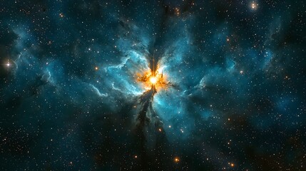 Wall Mural - mesmerizing cosmic nebula with vibrant colors