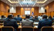 © Sholeh - Contemporary parliament chamber featuring diverse representatives in active discussion, promoting inclusion and professionalism
