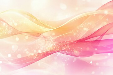 Poster - Abstract Soft Wavy Background with Light Pink and Yellow Gradient for Modern Design Templates and Elegant Wallpapers with Decorative Flowing Curves