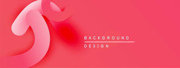 Fototapete - Abstract pink design features flowing shapes. Soft gradients create dynamic visual effect. Minimalist composition, modern aesthetic.