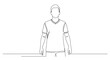 © Dmitry - Outline of a man standing confidently on a clean background