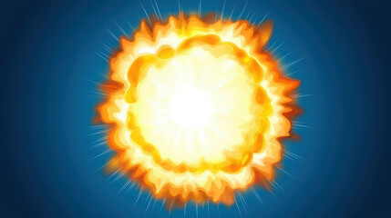 Wall Mural - bright and colorful explosion with radiant light and dynamic energy effects