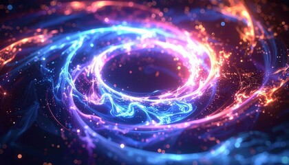 Wall Mural - celestial vortex: a mesmerizing display of cosmic energy swirls in a vibrant, luminous vortex, showc