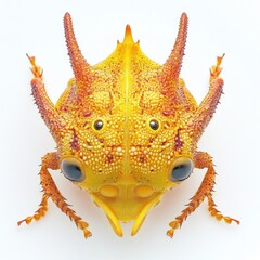 Wall Mural - vibrant spiny insect with intricate exoskeleton and striking a visually captivating macro shot of a 