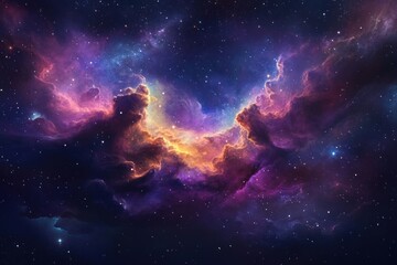 Wall Mural - nebula universe colorful galaxy.