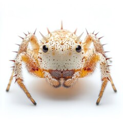 Wall Mural - Extreme close up macro photography of a small spiny insect or arthropod creature with a sharp intimidating and textured thorax and defensive spikes