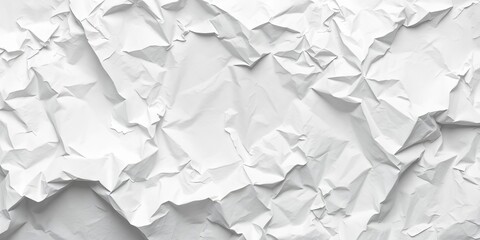 Wall Mural - Crumpled white recycled paper texture Ideal for education, communication, and business concepts, vintage, sustainable