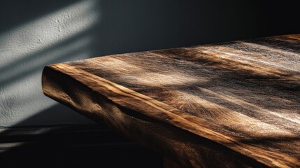 Wall Mural - close-up view of rustic wooden table top with natural grain patterns