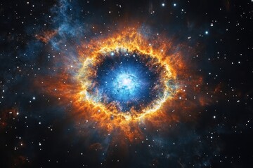 Wall Mural - Colorful wallpaper galaxy nebula space universe.