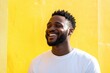 © Ivan - Self Talk. Happy African American Man Talking to Himself, Smiling Happily