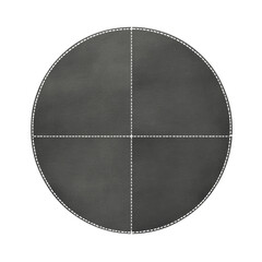 Leinwandbilder - Symmetrical gray disc divided by dotted lines against an infinite expanse, a minimalist composition, isolated object