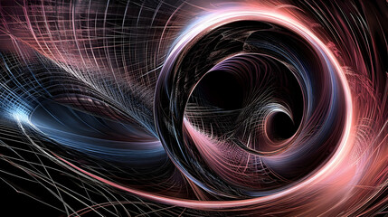 Wall Mural - abstract swirling vortex in space