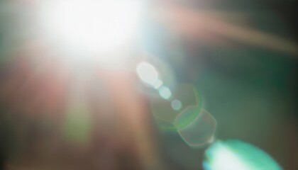 Leinwandbilder - abstract lens flare with soft sunlight glow and rainbow bokeh for modern web background, branding visuals, or print design texture overlays

