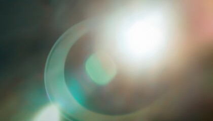 Poster - abstract lens flare with soft sunlight glow and rainbow bokeh for modern web background, branding visuals, or print design texture overlays

