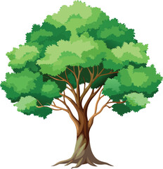watercolor-style tree