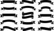 © Saidurra12 - Black Banner Vector Pack: Assorted Ribbon and Scroll Designs