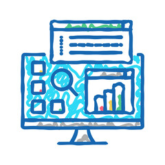 desktop applications icon doodle illustration