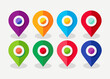 © Najmul Design Hub - Collection of Eight Colorful Flat Design Location Pins