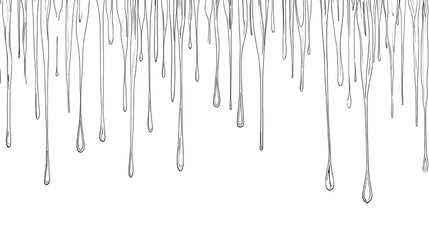 Wall Mural - aesthetic dripping paint effect with transparent background for creative projects