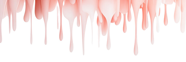 Poster - Abstract fluidity captivating backdrop with graceful elongated light pink forms, isolated transparent background