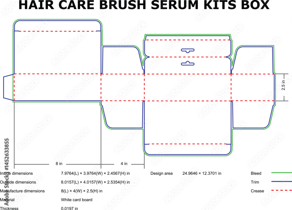 Image vectorielle Stock Packaging template for hair care brush serum ...