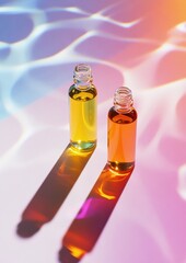 Aufkleber - Retro-Digital Chromatic Essentials Vibrant Film Development Liquids in Avant-Garde Product - Creative Industry Visual Branding
