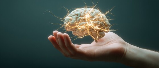 Leinwandbilder - Quantum Neuroscience Holographic Brain Network Visualization in Immersive AR - Cutting-Edge Mental Health Innovation for Precision Medicine