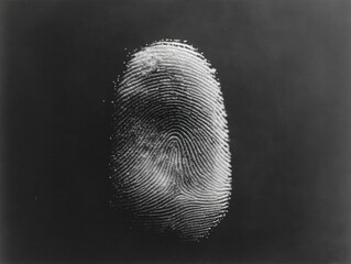 Leinwandbilder - Digital Identity Nexus Analog Forensic Fingerprint Texture with Post-Quantum Cybersecurity Aesthetic - Innovative Biometric Authentication Visualization