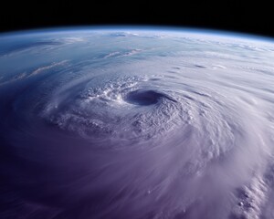 Aufkleber - Climate Crisis Visualization Massive Satellite Hurricane Imagery - Immersive Geospatial Data Highlighting Extreme Weather Climate Emergency Impact