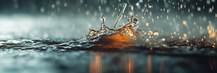 Poster - Liquid Dynamics Unleashed Cinematic Climate Crisis Visualization - High-Fidelity Water Impact for Environmental Storytelling and Digital Media