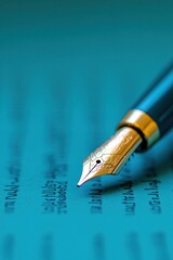 Aufkleber - Mindful Productivity Meets Vintage Elegance Luxury Fountain Pen Symbolizing Conscious Goal-Setting and Personal Transformation in Digital Age Workflow