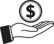 © Masud - Money in hand. Vector icon.