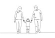 © Ren - Family Unity: Simple Line Art Illustration AI Generated