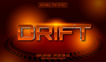 Wall Mural - drift editable text effect