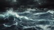 © Generative AI - Furious Ocean Storm Dramatic Waves Crashing.