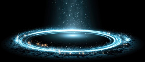 Wall Mural - enchanting portal of light and energy with a celestial glow against a dark backdrop creating a magic