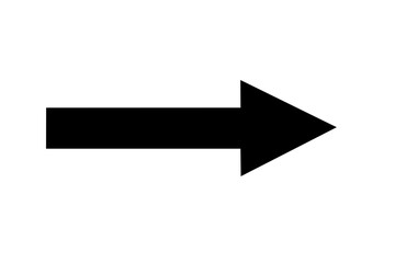 Wall Mural - right side pointing black arrow on transparent background. themes include direction, navigation, poi
