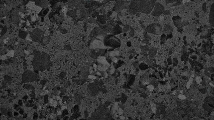 Aufkleber - Gray black stone wall with many brown and blue structures as abstract rough textured background for page and banner templates..