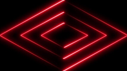 Wall Mural - glowing line frame web neon box pattern. animated neon glowing frame. empty neon box, empty neon fra