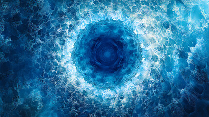 Wall Mural - abstract circular blue pattern