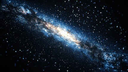 Wall Mural - Bright galaxy, cosmic expanse with scattered stars