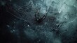 © Nuriya - Intricate spiderweb network with lurking spider.