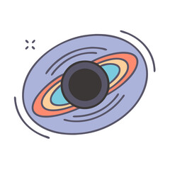 Wall Mural - explore the cosmic wonder of a black hole a vector illustration for space and science themes