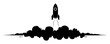 © Camel - rocket launching with smoke clouds silhouette