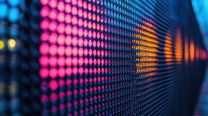 Wall Mural - led screen display of colorful abstract pattern