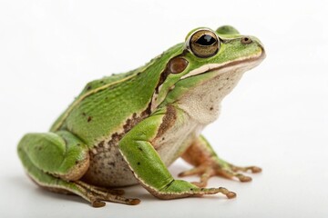 cuban tree frog isolated on white background