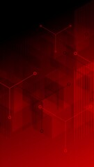 Poster - Abstract technology geometric motion background with 3d shiny cubes. Vertical looped video animation