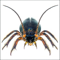 Wall Mural - captivating closeup of vibrant alien like insect with mesmerizing compound eyes and intricate exoske
