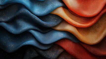 Wall Mural - wavy layers with mottled texture and varying color tone
